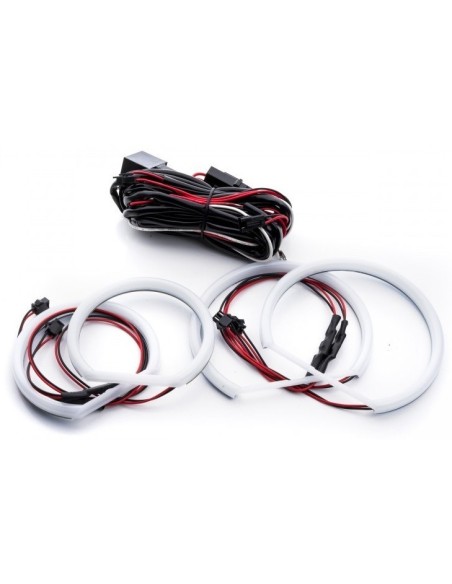 Kit Angel Eyes LED COTTON pentru BMW E60 far cu lupa si xenon 2x106mm + 2x131mm