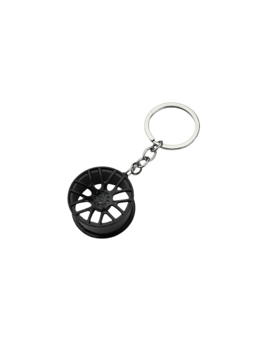 Breloc Cheie din Metal Janta Negru Mat
