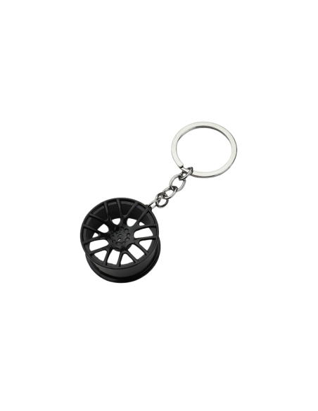 Breloc Cheie din Metal Janta Negru Mat