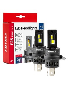 Set 2 leduri auto H4 Canbus, 70W, 5540Lm, 6000k, 12V-24V,...