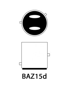 Led auto Rosu 50W BAZ15D / P21/4W, 12V-24V Canbus led... 2