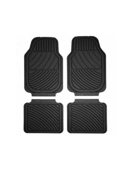 Covorase auto universale, 4 buc din cauciuc durabil, Negru, Swiss Drive
