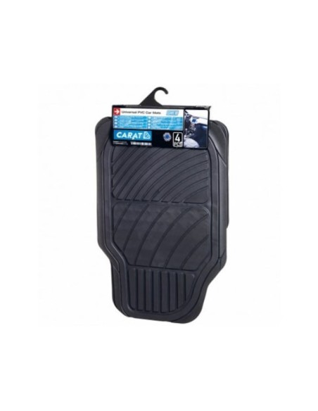 Covorase auto universale, 4 buc din cauciuc durabil, Negru, Swiss Drive