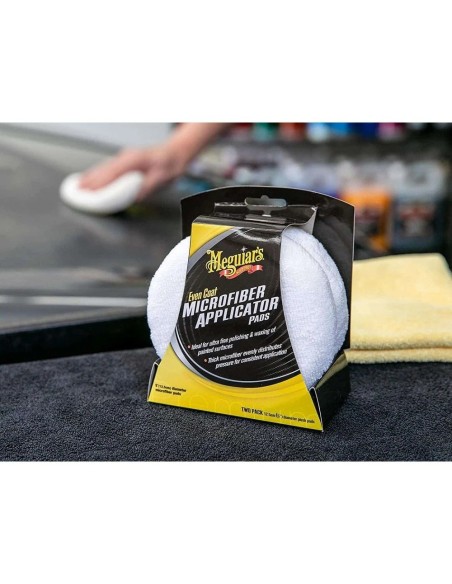 Set 2 aplicatoare din microfibra Meguiar's Even Coat Microfiber Applicator Pads