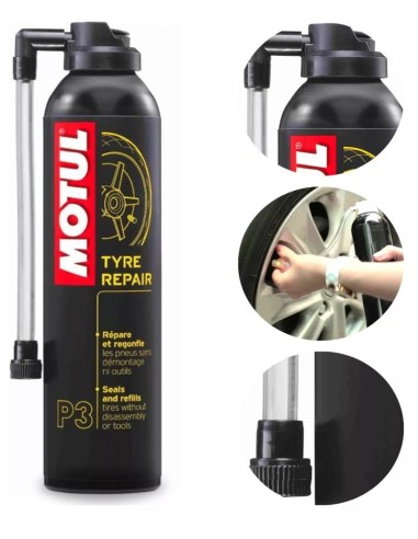 Solutie reparare anvelope moto Motul P3 300ml