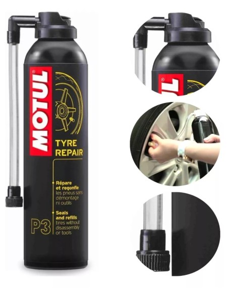 Solutie reparare anvelope moto Motul P3 300ml