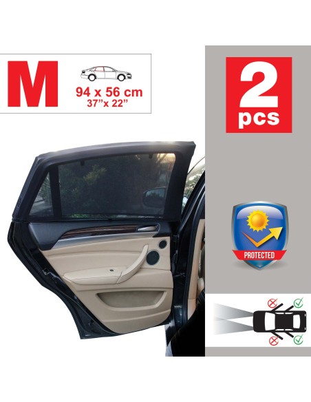Set 2 buc perdea solara geamuri cu montaj pe exterior  95x54cm