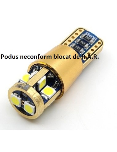 Led auto T10/(W5W) Canbus cu 10 SMD 2835 -...