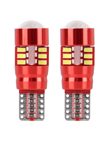 Set 2 bec led auto W5W Canbus T10 cu 27Smd cu...