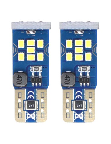 Set 2 bec led auto W5W Canbus T10 cu 21Smd...