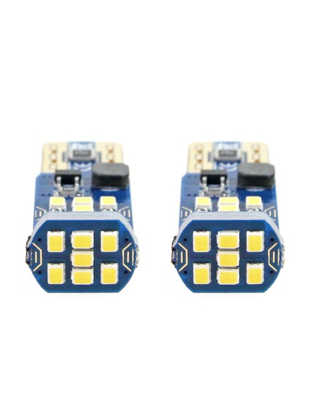 Set 2 bec led auto W5W Canbus T10 cu 21Smd UltraBright 12v/24v