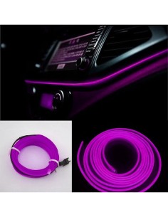 Fir neon auto electroluminiscent El Wire 2m cu lumina...