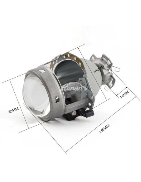 Lupe pentru far Bixenon D2S 3'' tip Hella E55 EvoX-R 3.0 cu suport pentru igniter