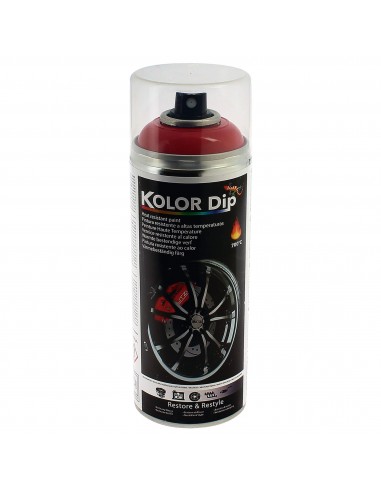 Spray Vopsea pentru etriere rezistenta la temperaturi ridicate Rosu Kolor Dip 400ml