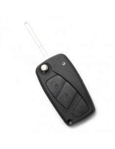 Fiat – Carcasă cheie tip briceag, 2 butoane, negru