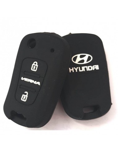 Husa cheie auto din silicon Hyundai cu 2 butoane Negru
