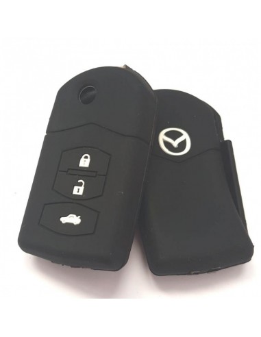 Husa cheie auto din silicon Mazda cu 3 butoane Negru