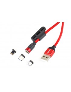 Cablu de date incarcare magnetic 3 in 1 Micro USB ,...