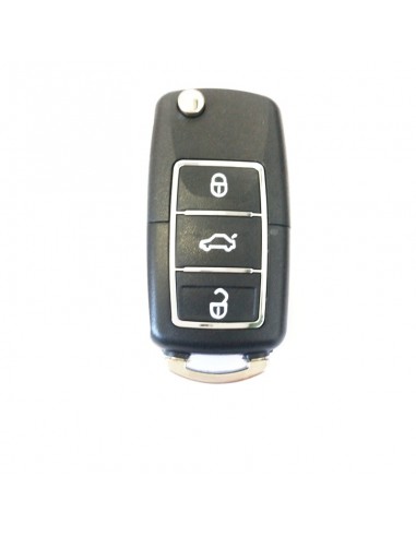 VW Carcasă cheie tip briceag 3 butoane Negru cu Crom