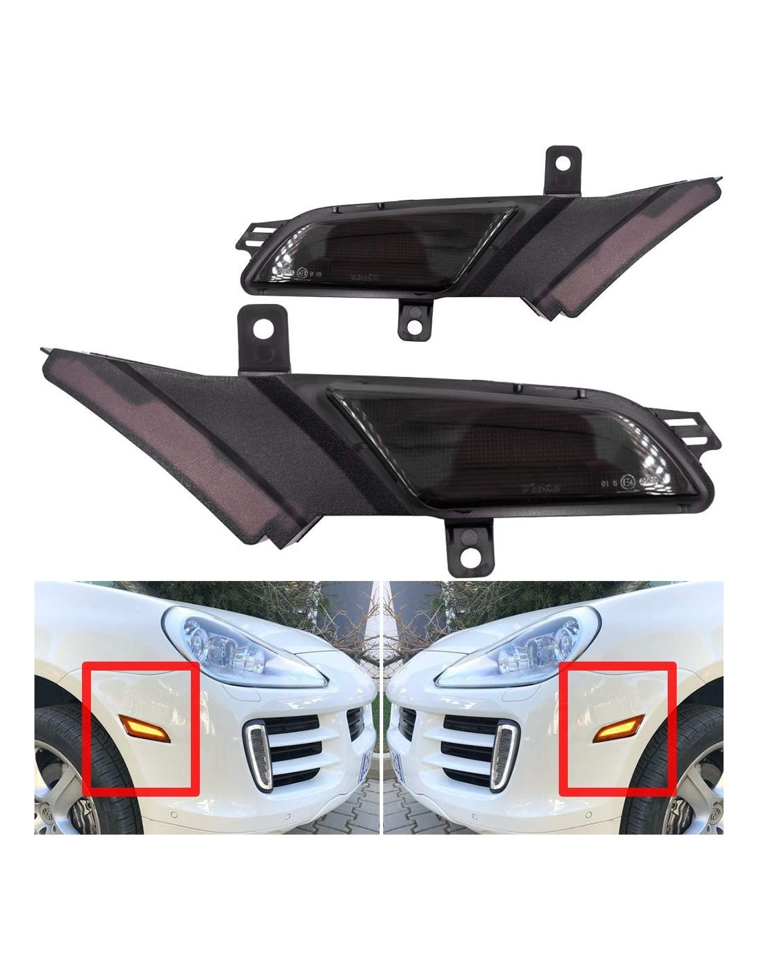 thumbnail image 2 of Smoked LED DRL & Turn Signal Lights For Porsche Cayenne 2006-2010 - Pair 2 of 5