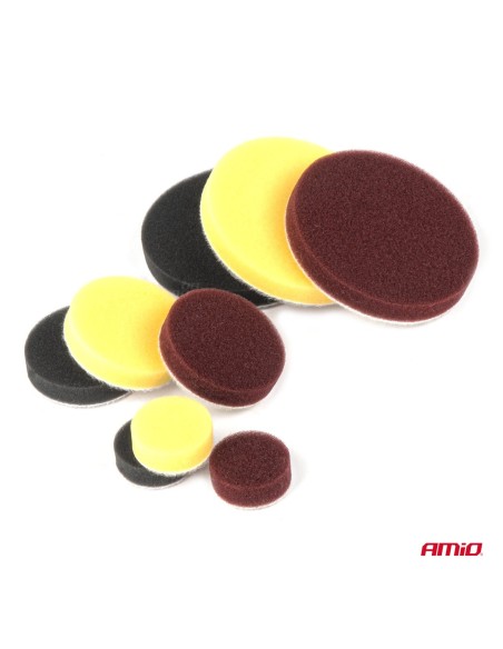 Set 15 bureti polisare si elemente, cu 3 adaptori M14-100-120mm, detailing, Amio
